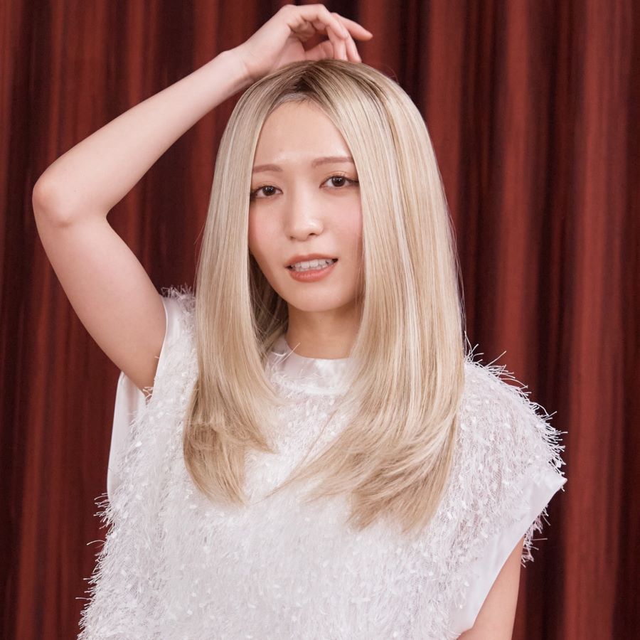 SHEIN ブロンドロングウィッグ 美味 前髪あり グラデーション 